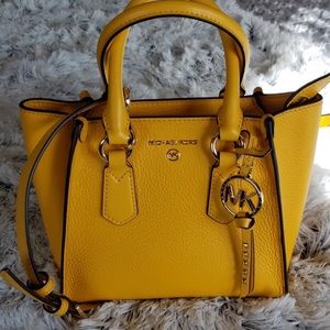 Michael Kors Small Yellow/Gold Leather Purse Handbag